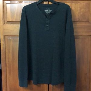 Sonoma Thermal Henley. Medium. Grey. Long sleeve